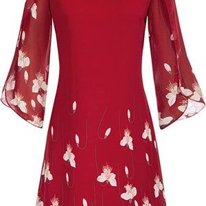 GRACE KARIN Women Loose Chiffon Dress Elegant Evening Dress for Cocktail Party